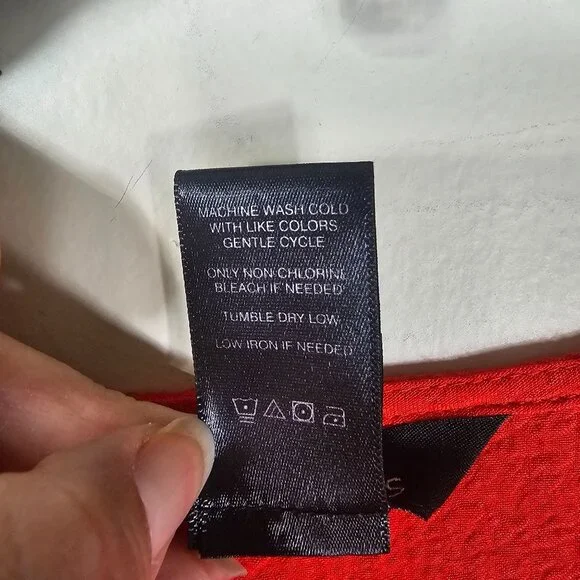 Ali Miles Artsy Crinkle Knit Tunic 3X Orange Boho Flowy Tie Detail Relaxed Fit - Picture 9 of 9